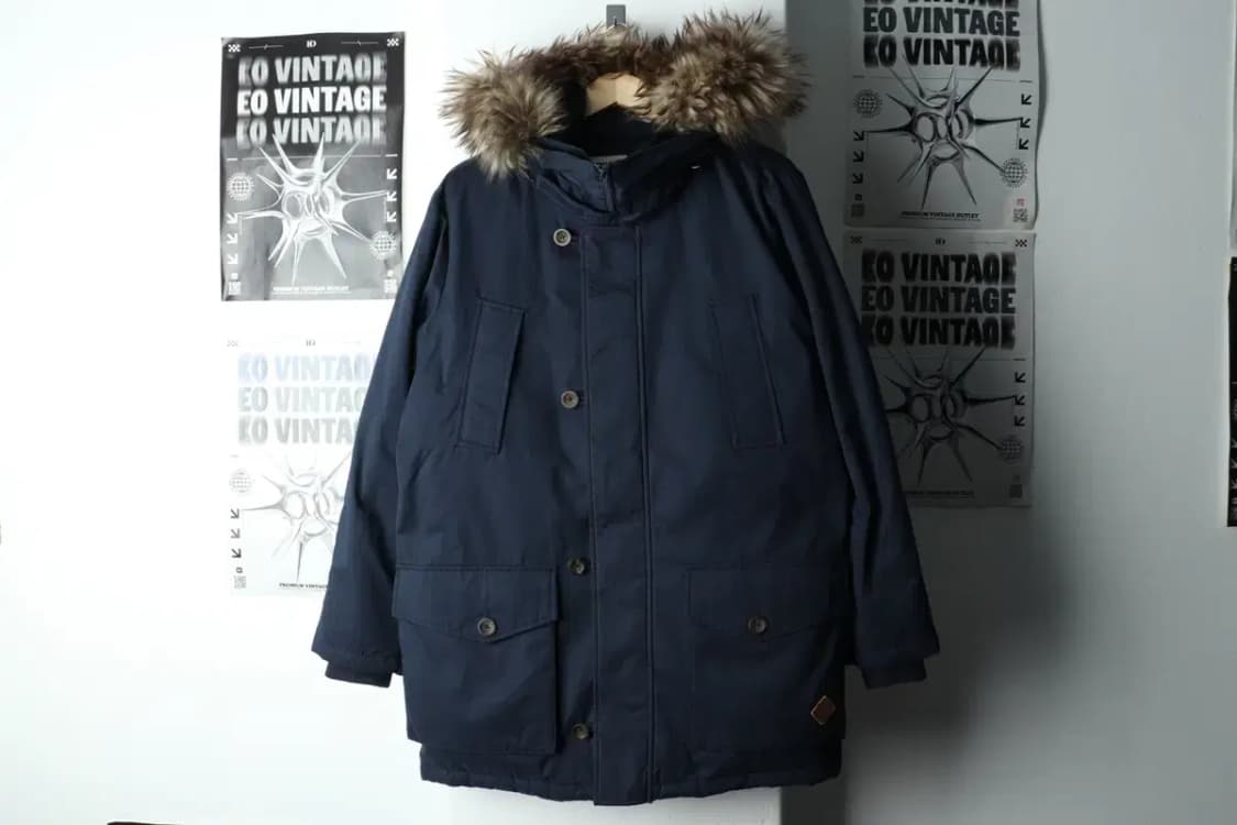 (L) 브랜드빈티지 패딩 점퍼자켓 펄스 덕다운 네이비 야상-15B23 상품이미지2