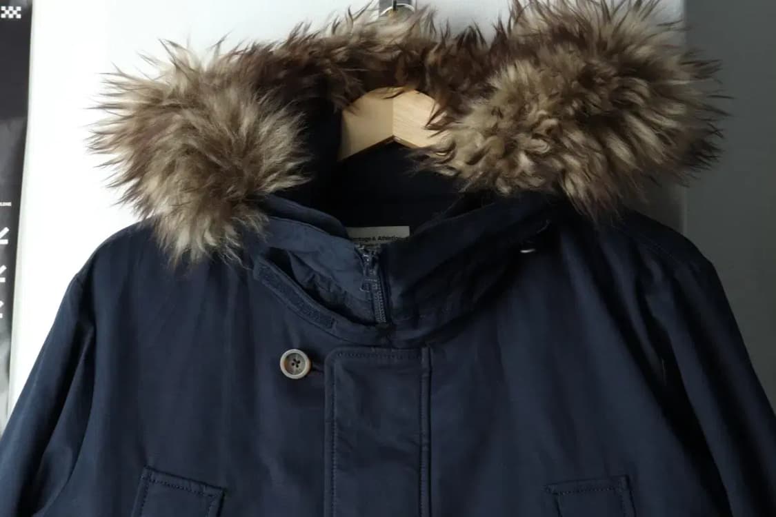 (L) 브랜드빈티지 패딩 점퍼자켓 펄스 덕다운 네이비 야상-15B23 상품이미지3