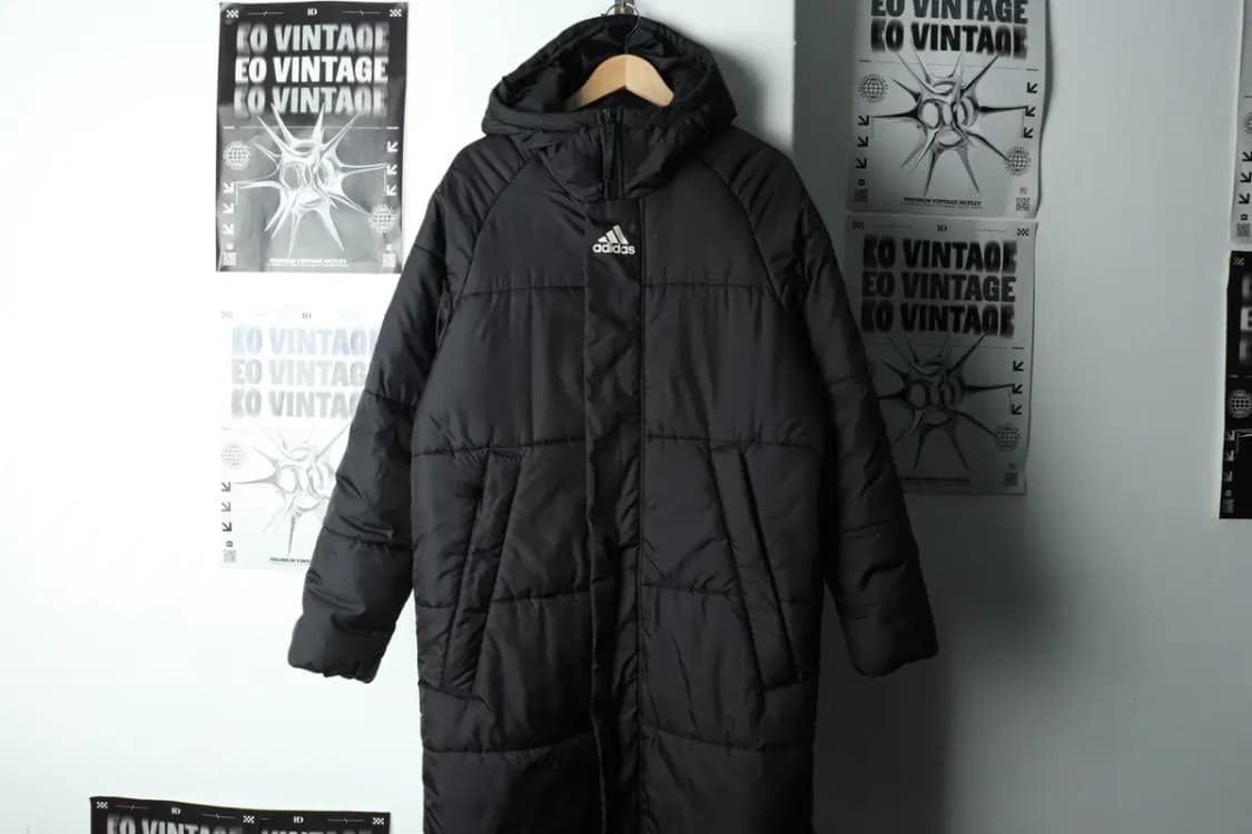 (L-XL) 아디다스 패딩 점퍼자켓 블랙 롱 폴리-15B25 상품이미지2