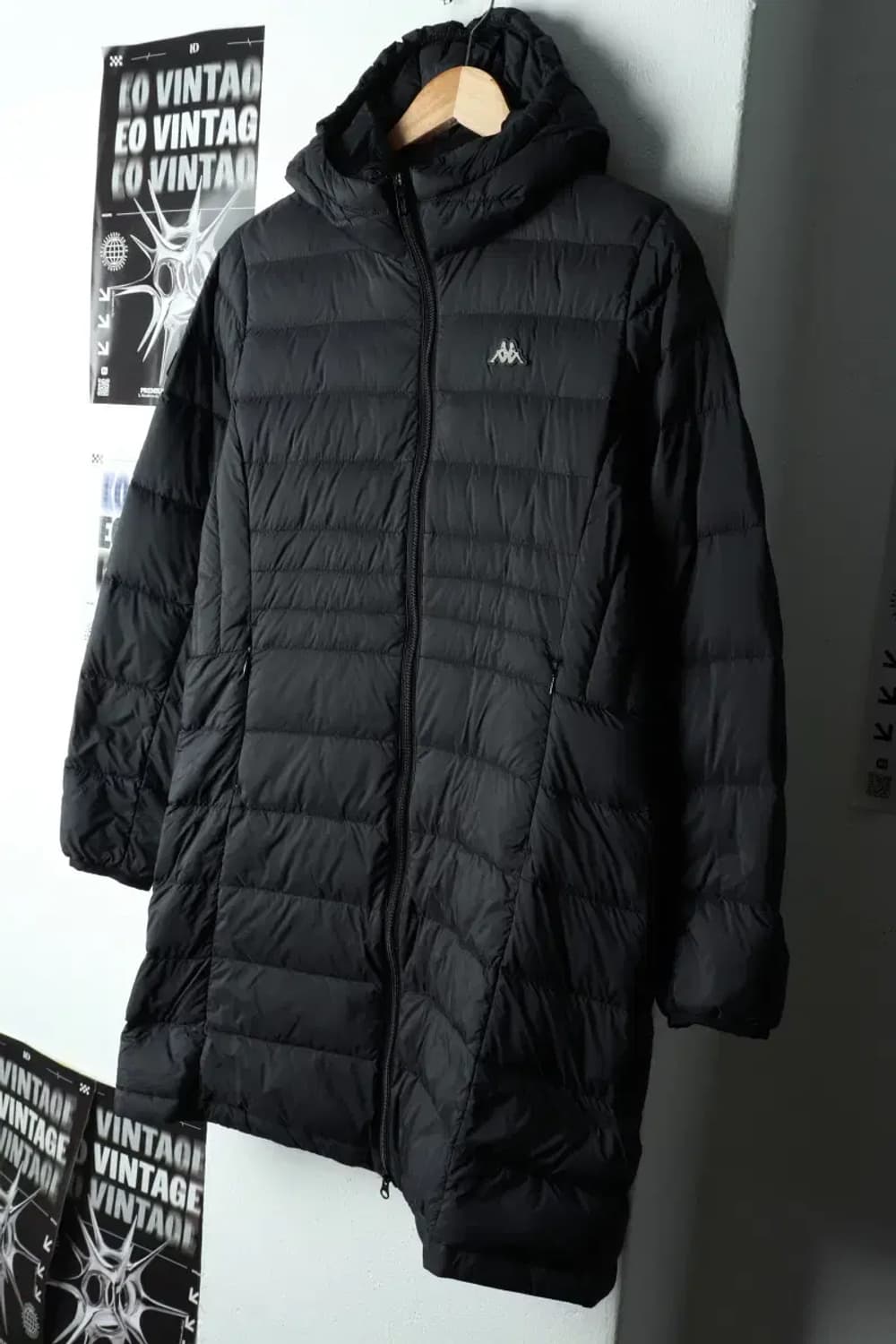 W(L) 카파 패딩 점퍼자켓 경량 롱 블랙 오리털-15B27 상품이미지1