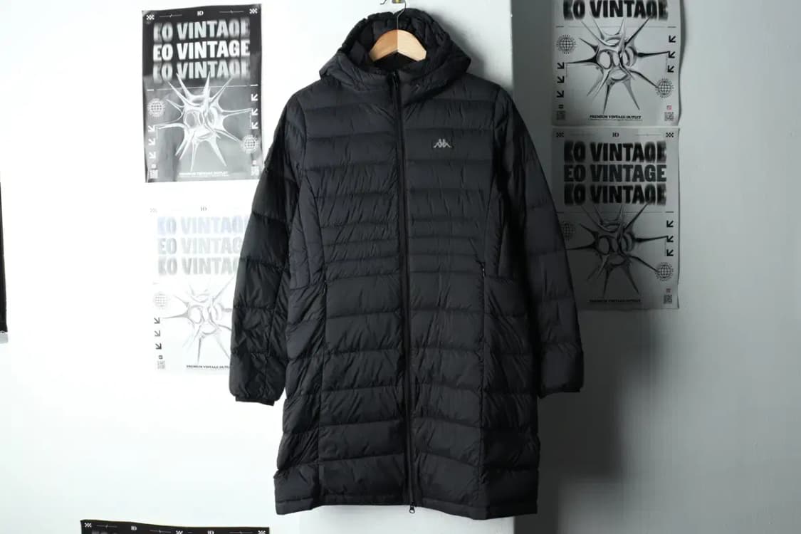 W(L) 카파 패딩 점퍼자켓 경량 롱 블랙 오리털-15B27 상품이미지2