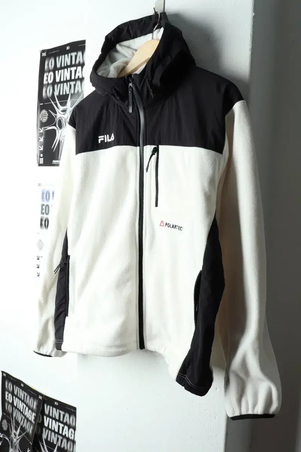 (M-L) 휠라 집업 바람막이 점퍼자켓 후리스 후드 범고래-15B33 상품이미지1