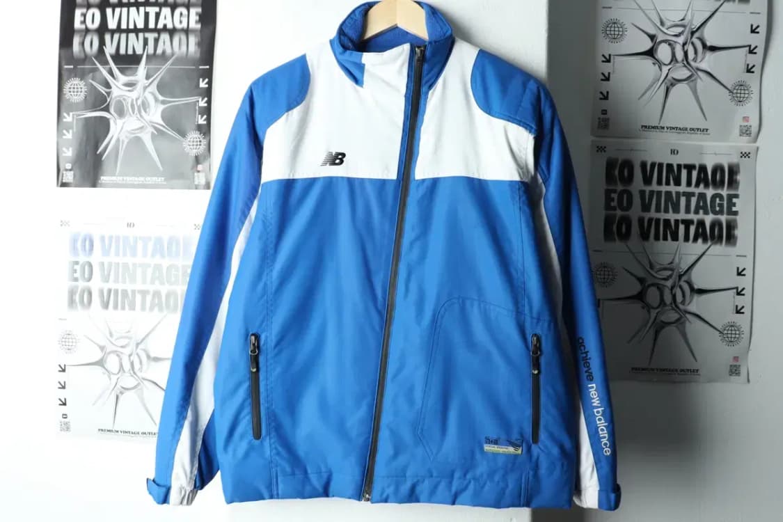 (M) 뉴발란스 집업 바람막이 점퍼자켓 블루 누빔 올드스쿨-15B35 상품이미지3