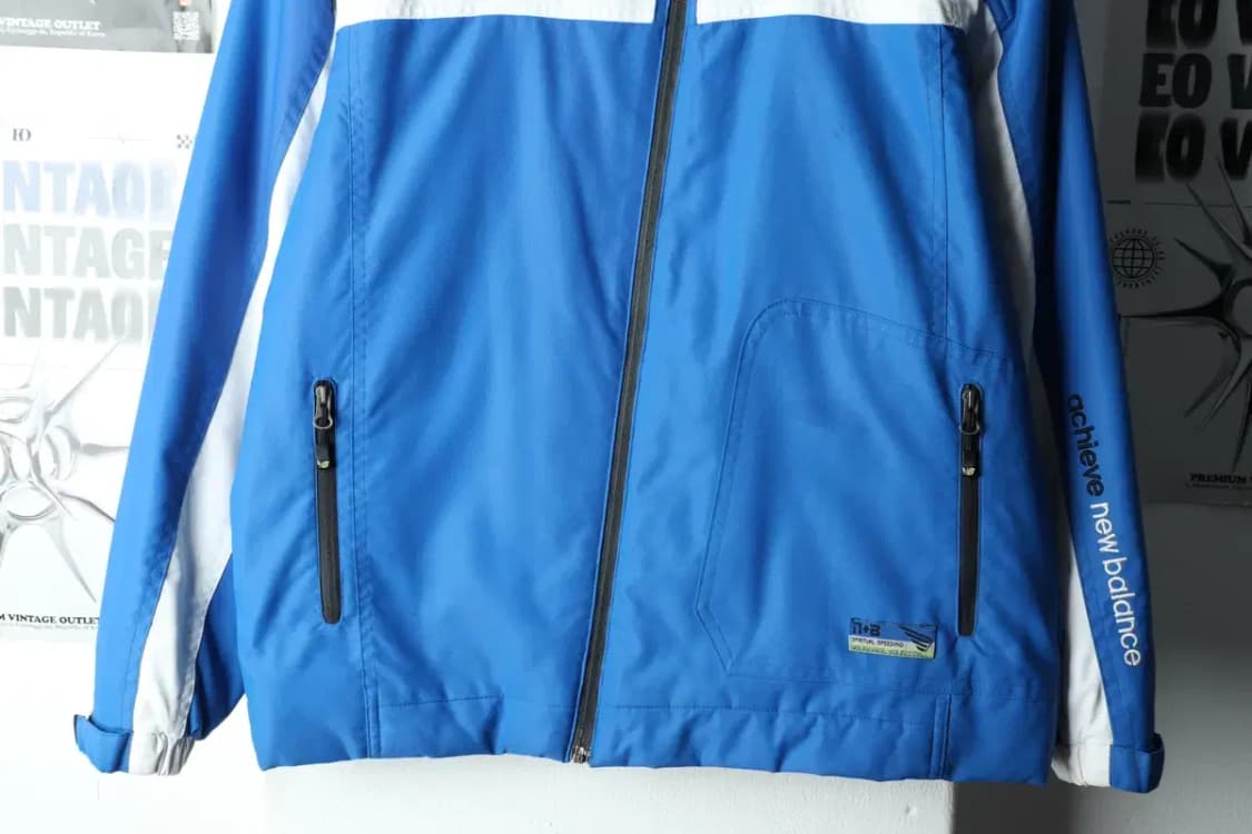 (M) 뉴발란스 집업 바람막이 점퍼자켓 블루 누빔 올드스쿨-15B35 상품이미지5