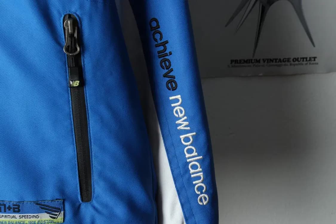 (M) 뉴발란스 집업 바람막이 점퍼자켓 블루 누빔 올드스쿨-15B35 상품이미지8