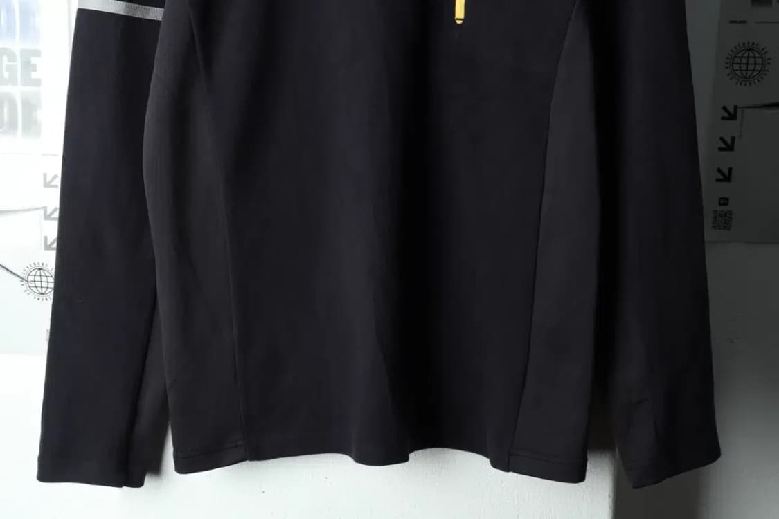 (L) 아디다스 카라 긴팔티셔츠 후리스 반집업 블랙-15B37 상품이미지4