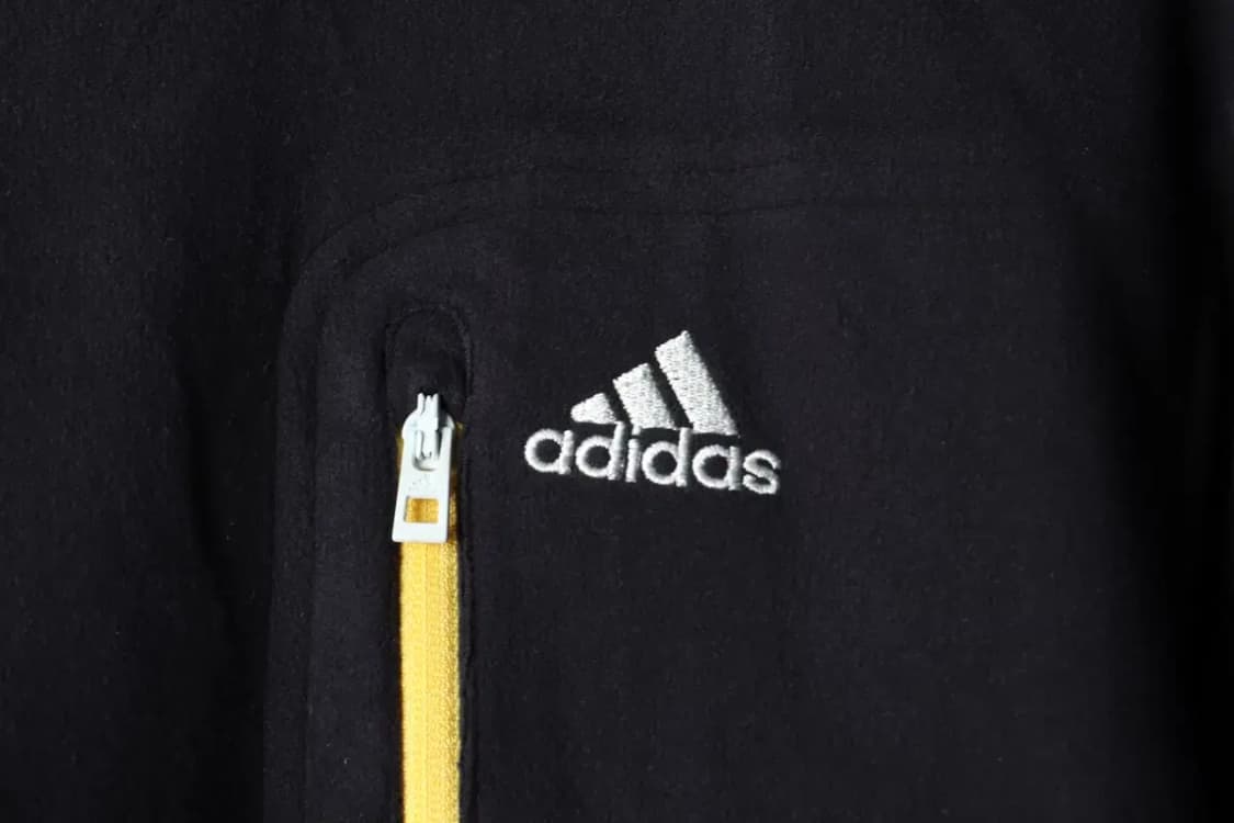 (L) 아디다스 카라 긴팔티셔츠 후리스 반집업 블랙-15B37 상품이미지5