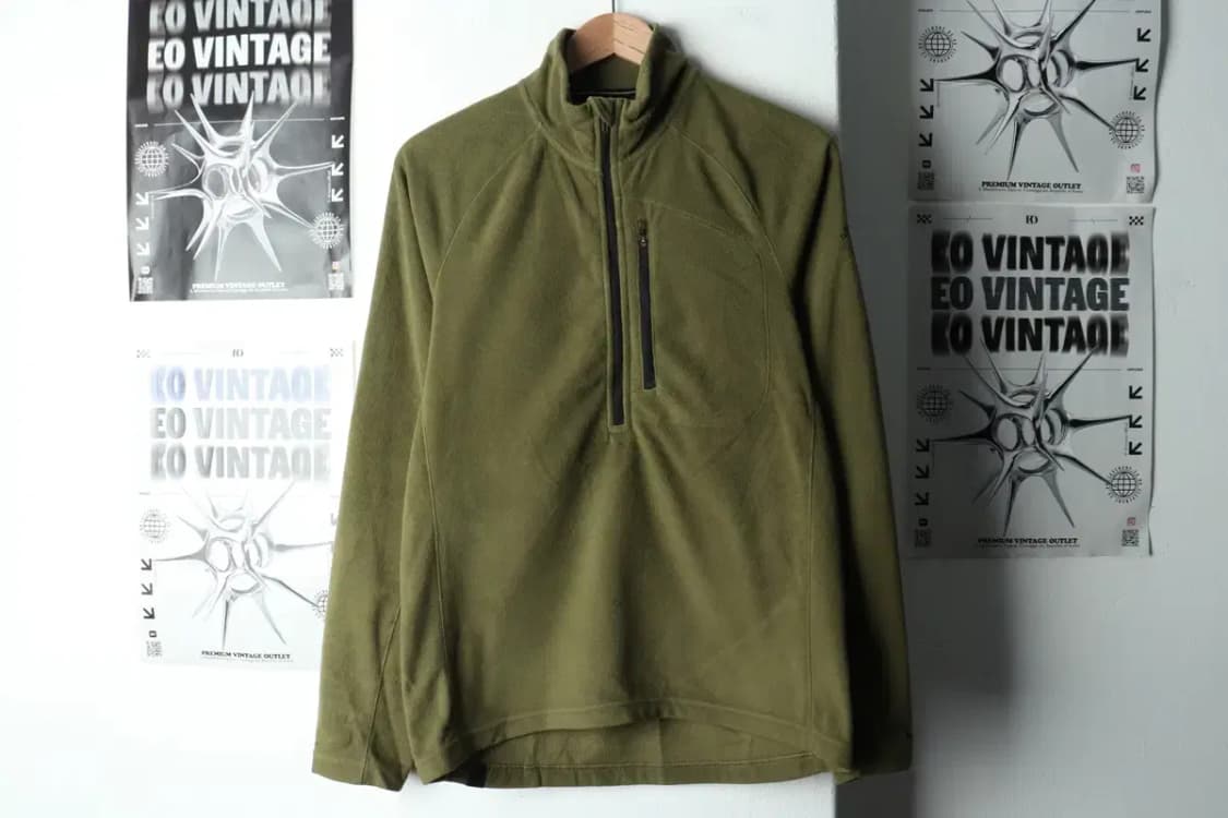 (L) 아디다스 카라 긴팔티셔츠 후리스 반집업 카키-15B39 상품이미지2