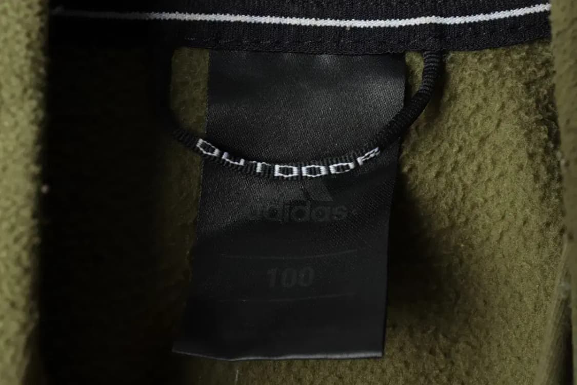 (L) 아디다스 카라 긴팔티셔츠 후리스 반집업 카키-15B39 상품이미지6