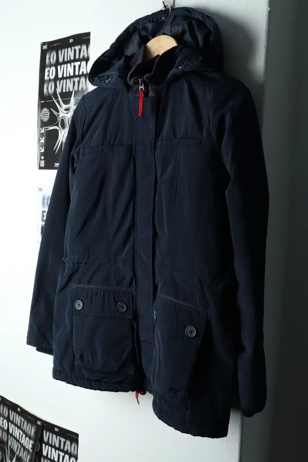 W(S-M) 타미힐피거 패딩 점퍼자켓 네이비 올드스쿨 기본핏-15B9B 상품이미지1