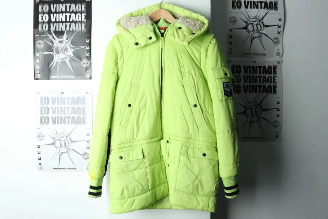 W(S) 퓨마 패딩 점퍼자켓 연그린 롱 올드스쿨-15B9C 상품이미지2