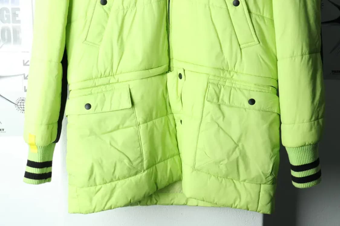 W(S) 퓨마 패딩 점퍼자켓 연그린 롱 올드스쿨-15B9C 상품이미지4