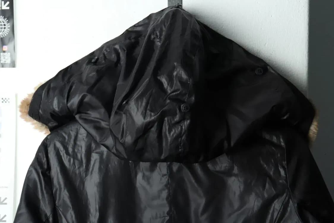 W(M-L) 빈폴 패딩 점퍼자켓 블랙 토끼털 롱-15B9D 상품이미지5