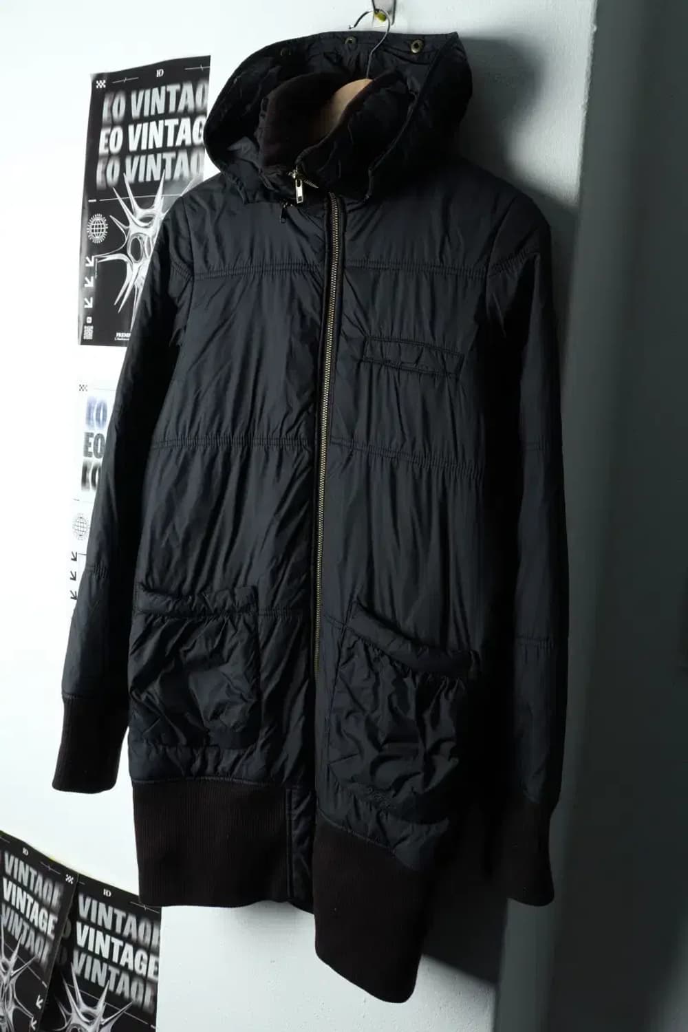 W(M) 반스 패딩 점퍼자켓 블랙 롱 올드스쿨-15B9F 상품이미지1