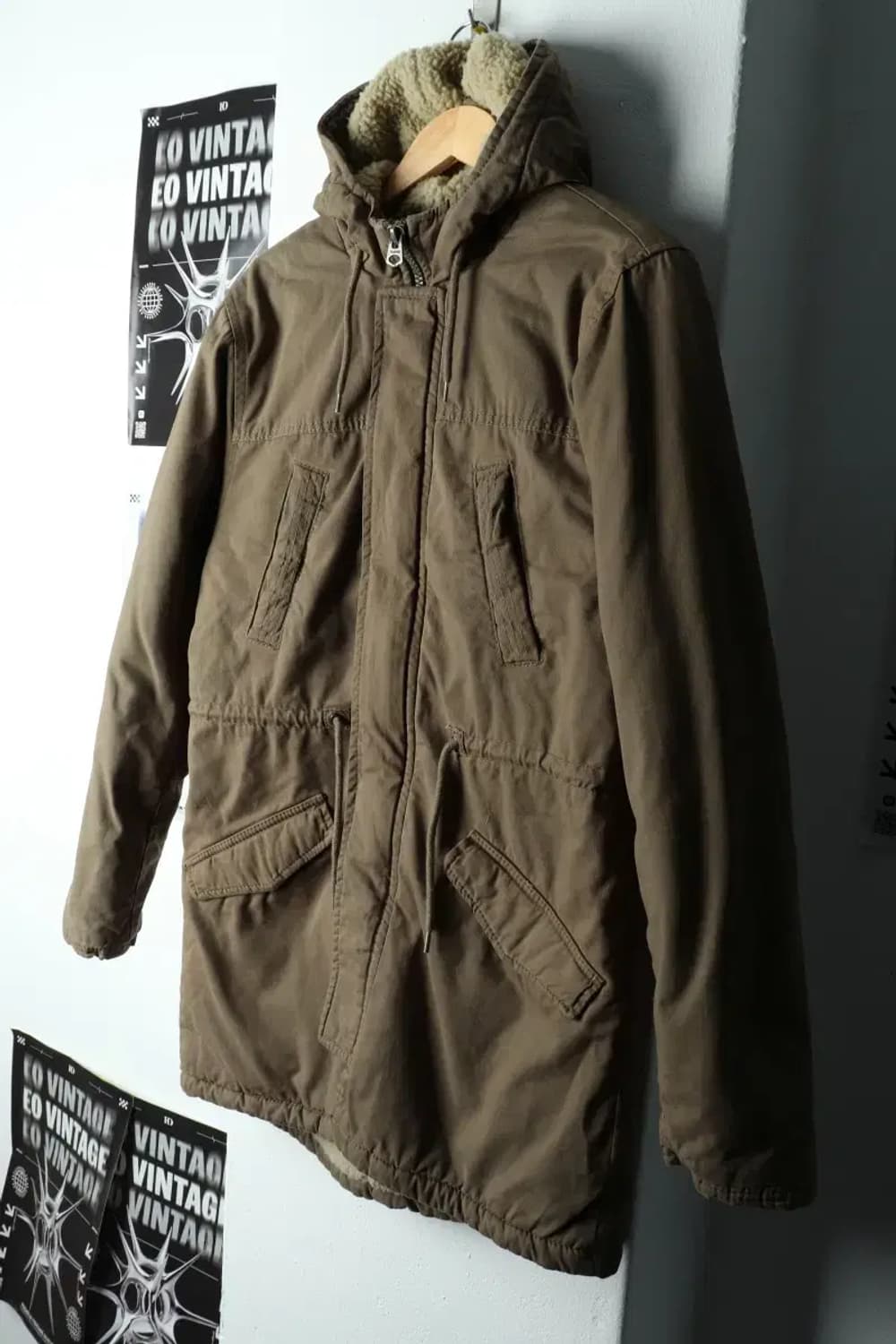 (M) 브랜드빈티지 패딩 점퍼자켓 야상 기모 양털 개파카-15BA3 상품이미지1