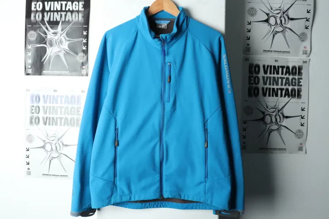 (L) 살로몬 집업 바람막이 점퍼자켓 기능성 연블루 기모-15BA4 상품이미지2