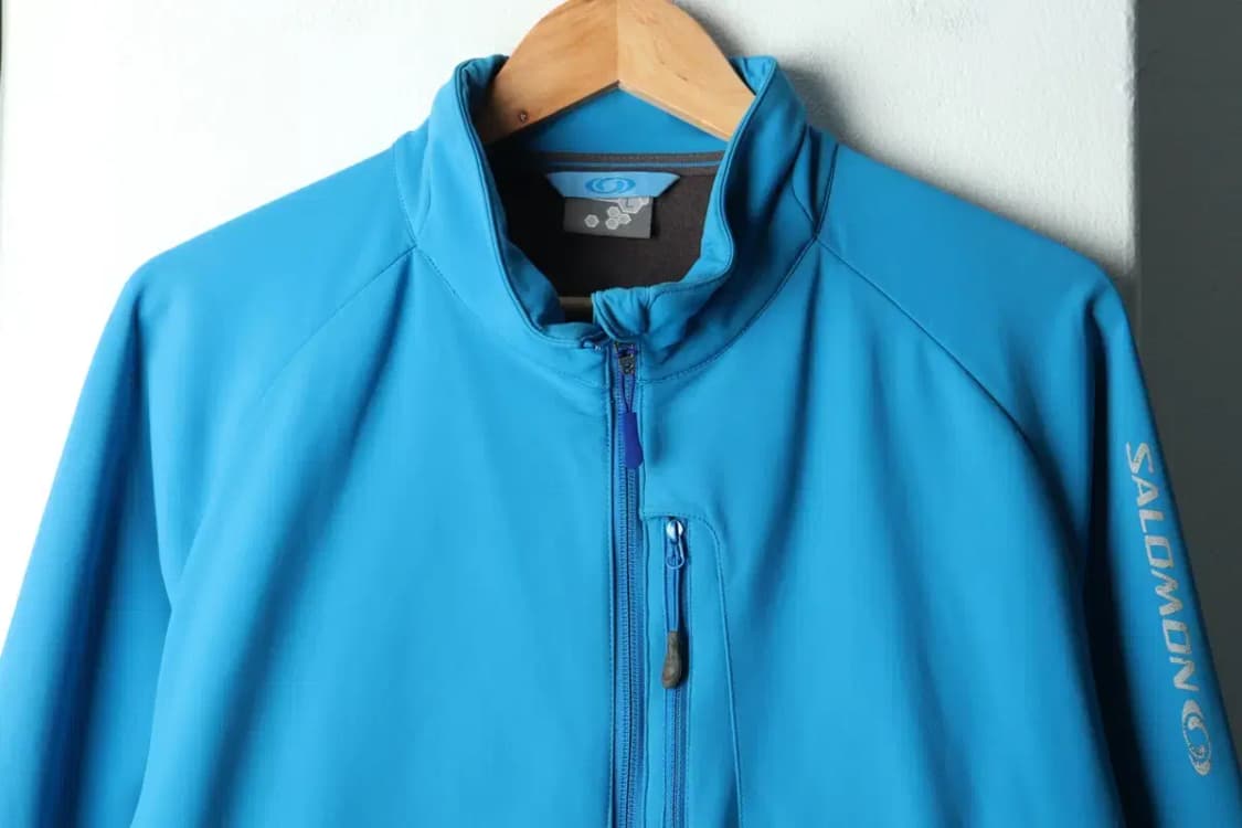 (L) 살로몬 집업 바람막이 점퍼자켓 기능성 연블루 기모-15BA4 상품이미지3