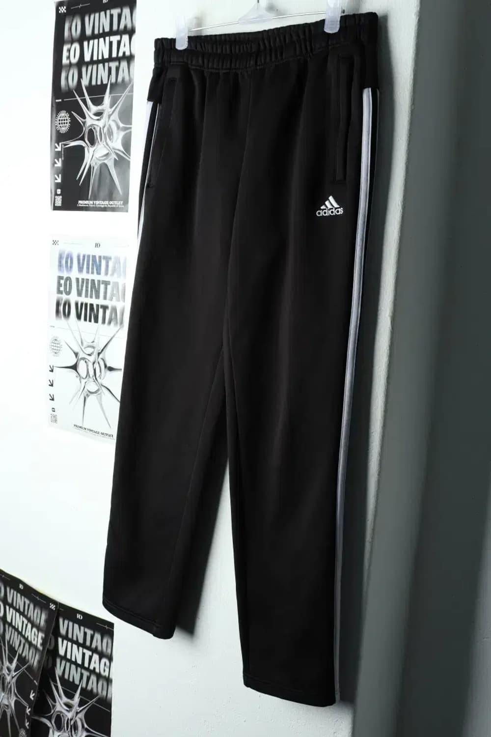 (M) 아디다스 트레이닝복 바지 블랙 삼선 기모-21CF 상품이미지1