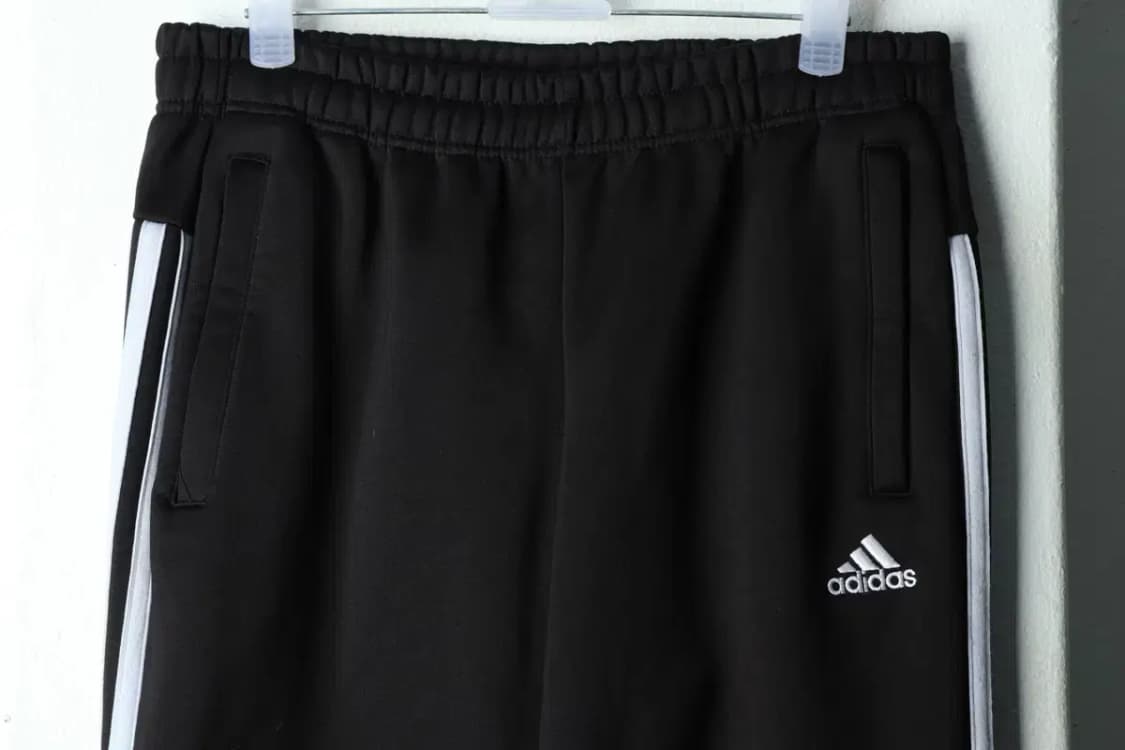 (M) 아디다스 트레이닝복 바지 블랙 삼선 기모-21CF 상품이미지3