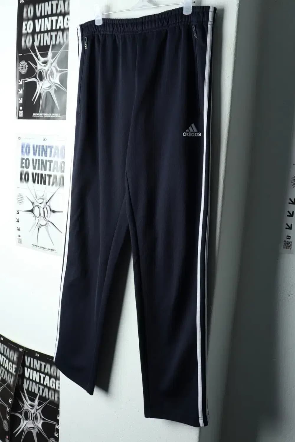 (L-XL) 아디다스 트레이닝복 바지 네이비 삼선 밴딩-21D5 상품이미지1