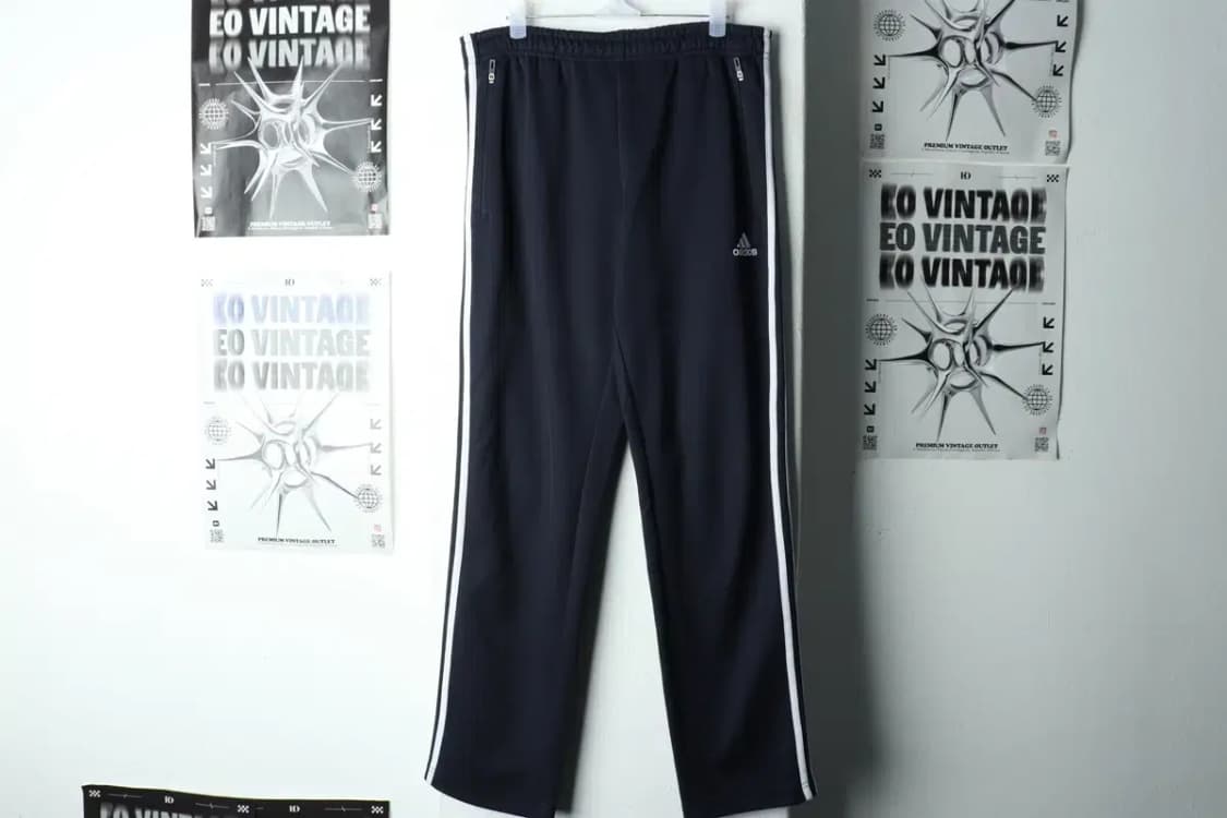 (L-XL) 아디다스 트레이닝복 바지 네이비 삼선 밴딩-21D5 상품이미지2