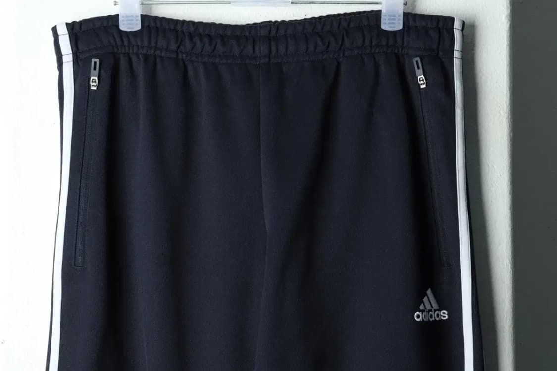 (L-XL) 아디다스 트레이닝복 바지 네이비 삼선 밴딩-21D5 상품이미지3