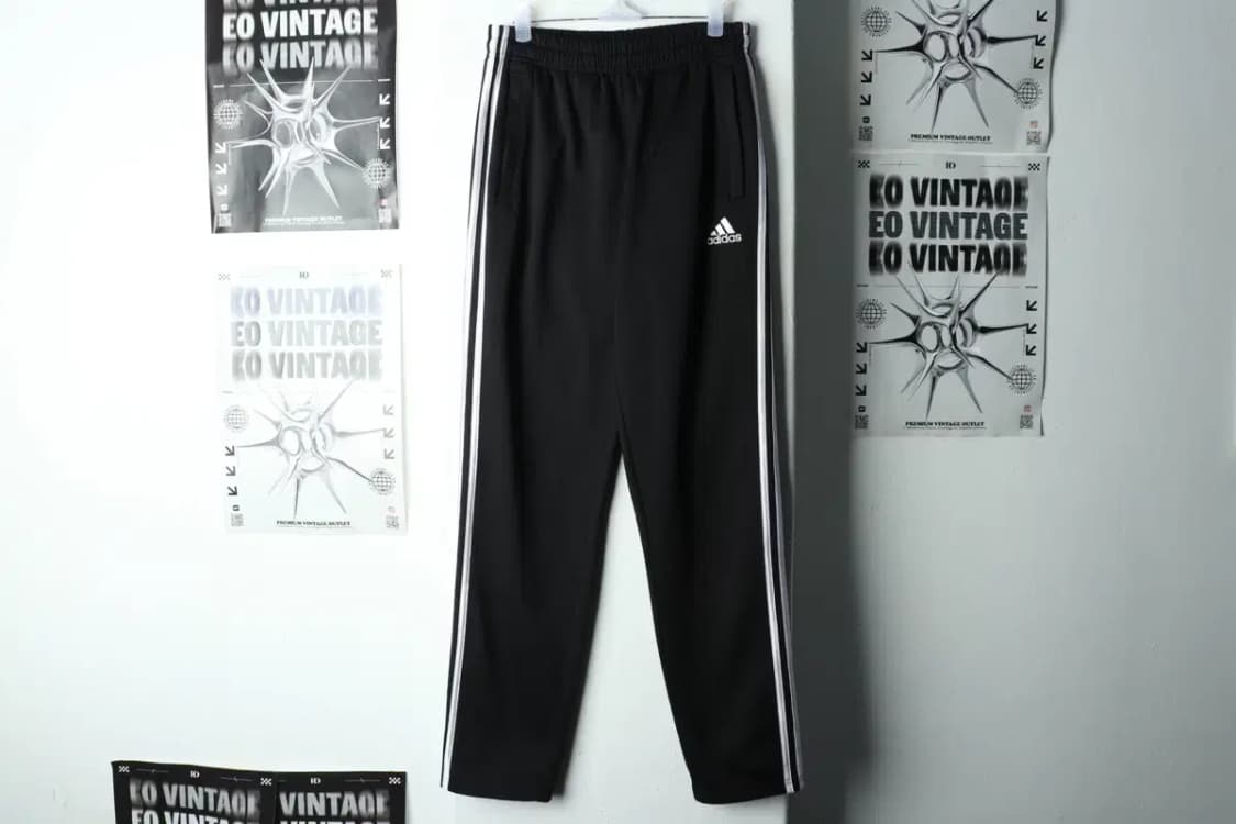 (L) 아디다스 트레이닝복 바지 블랙 삼선 기모-21DC 상품이미지2