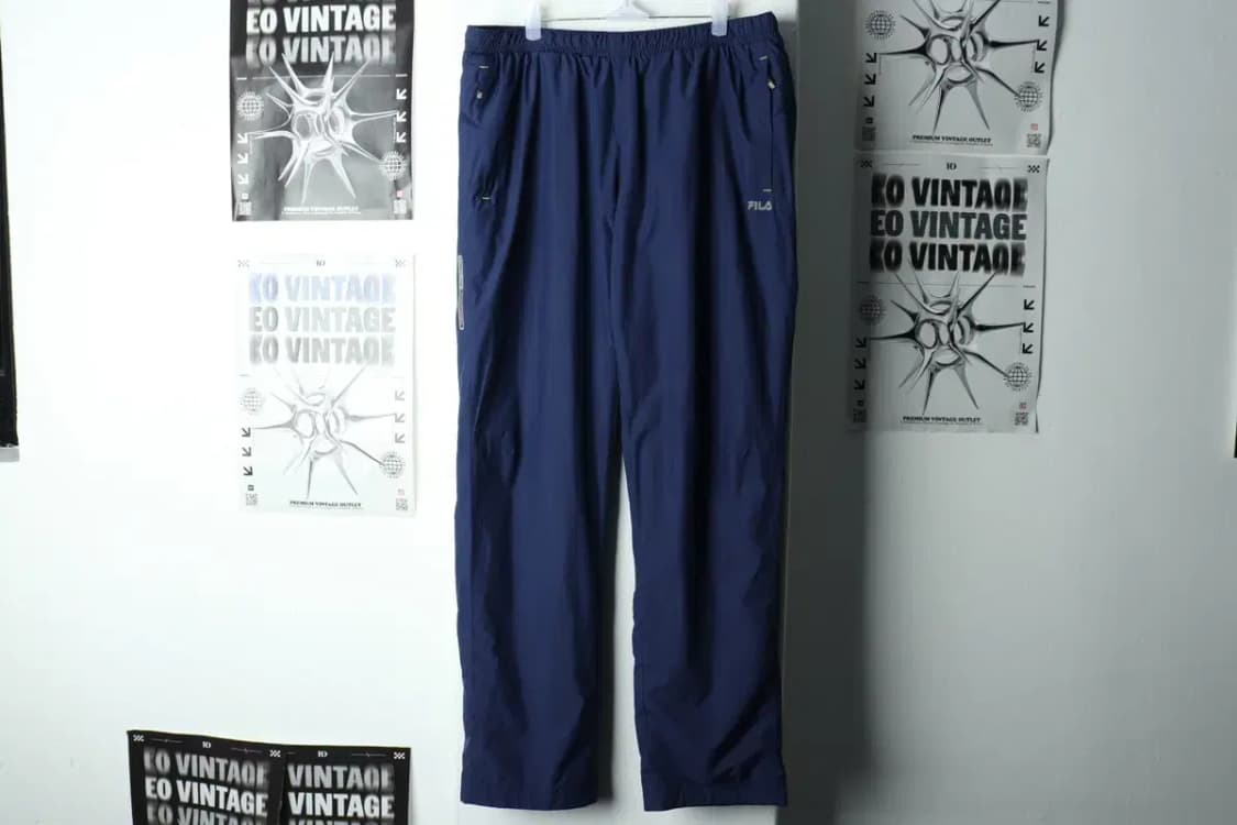 (L-XL) 휠라 트레이닝복 바지 패딩 땀복 네이비-21DD 상품이미지2