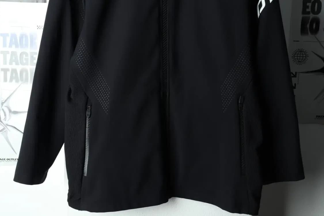 (XL) 다이나핏 집업 바람막이 점퍼자켓 블랙 기모 올드스쿨-15B45 상품이미지4