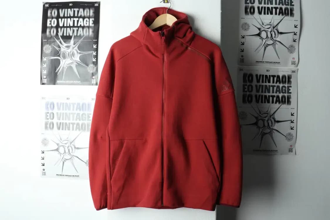 (L) 아디다스 후드집업 새상품 버건디 올드스쿨-15B49 상품이미지2