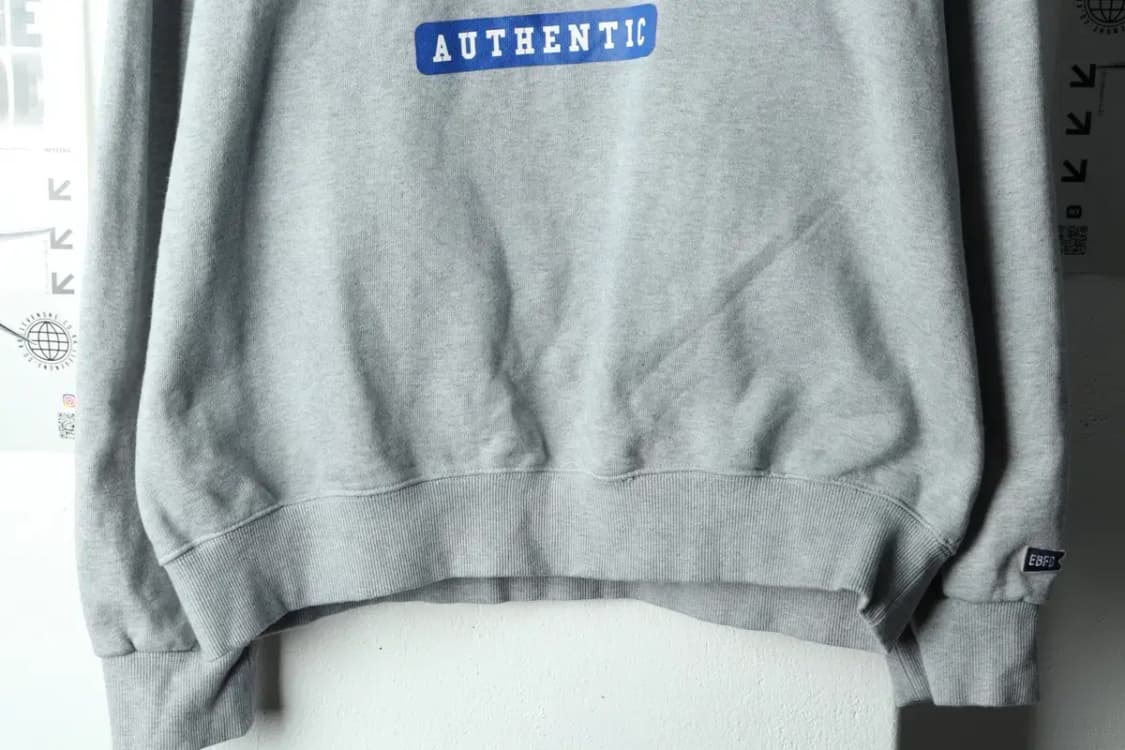 (XL) 브랜드빈티지 맨투맨 티셔츠 이벳필드 빅로고 그레이-15B4E 상품이미지4