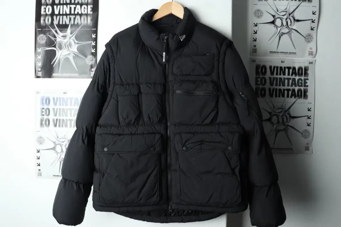 (M) 뉴에라 패딩 점퍼자켓 테크웨어 블랙 한정판 분리가능-15B51 상품이미지2