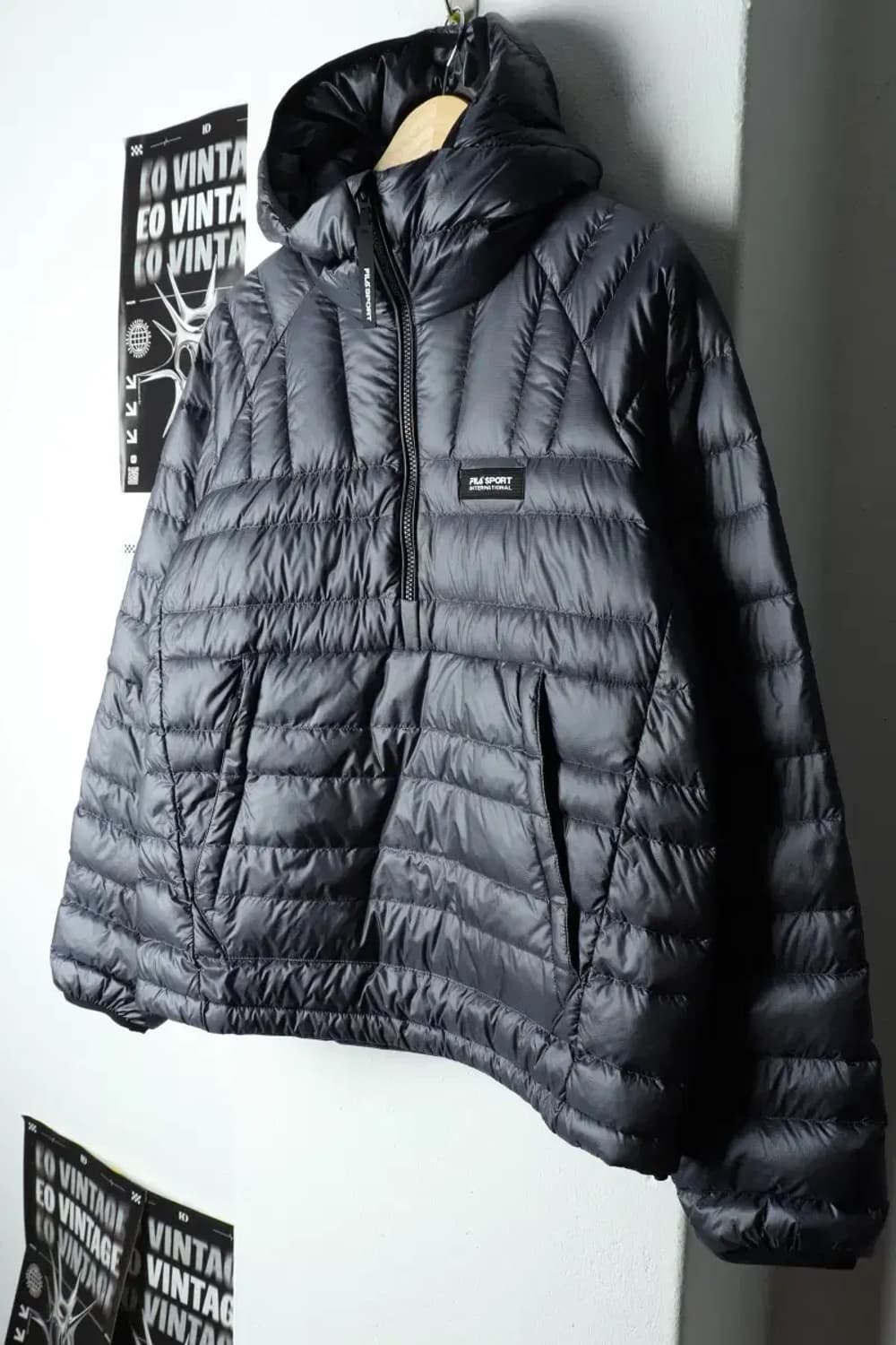 (S-M) 휠라 패딩 점퍼자켓 구스다운 아노락 경량 거위털-15B55 상품이미지1