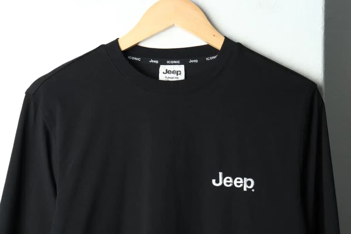 (M) 지프 긴팔티셔츠 블랙 로고-15B57 상품이미지4