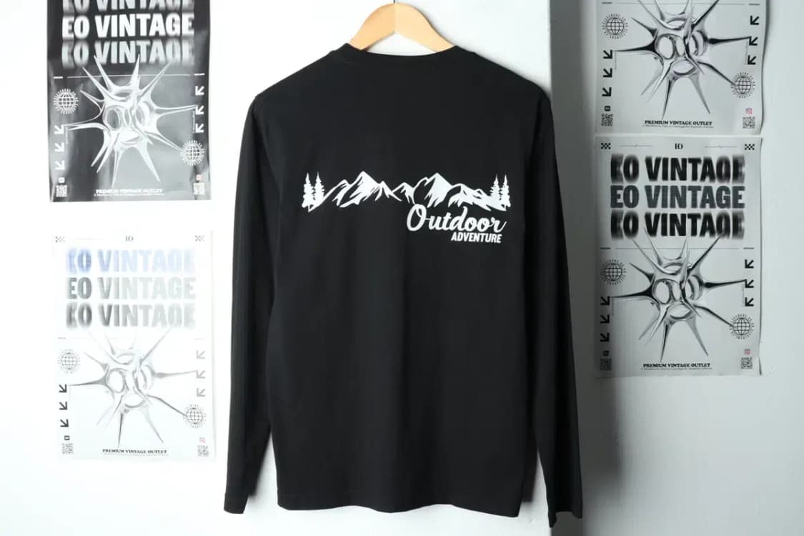 (M) 지프 긴팔티셔츠 블랙 로고-15B57 상품이미지8