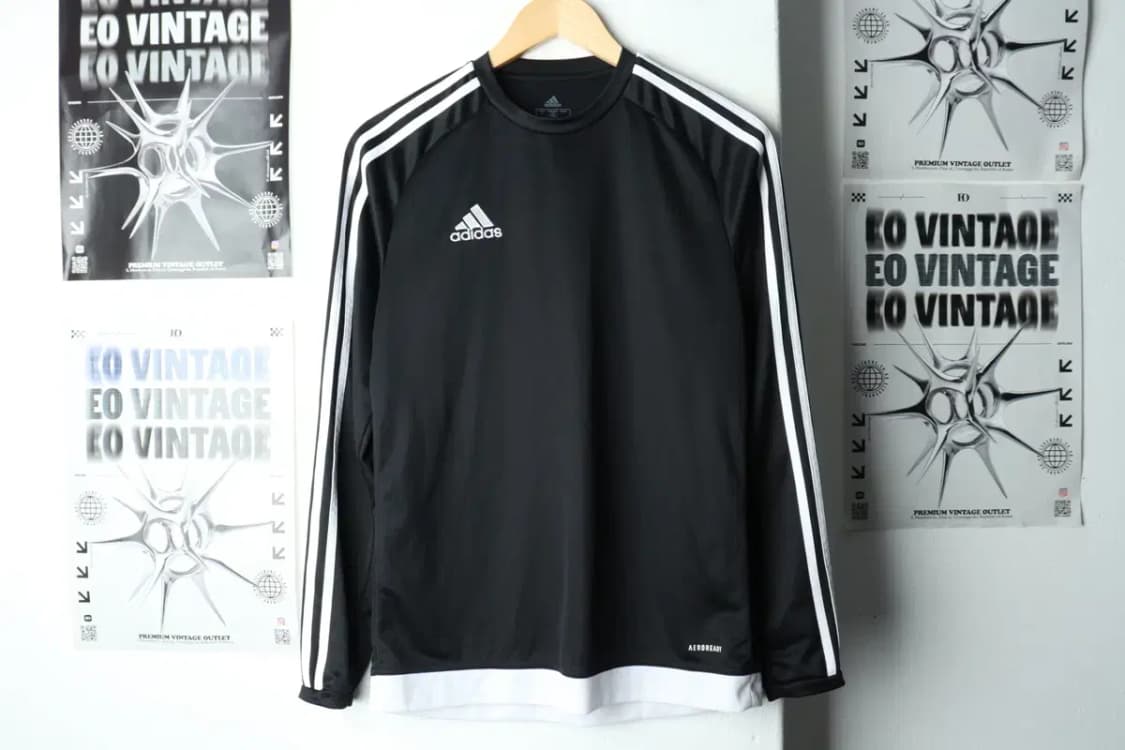 (L) 아디다스 긴팔티셔츠 블랙 삼선-15B58 상품이미지2