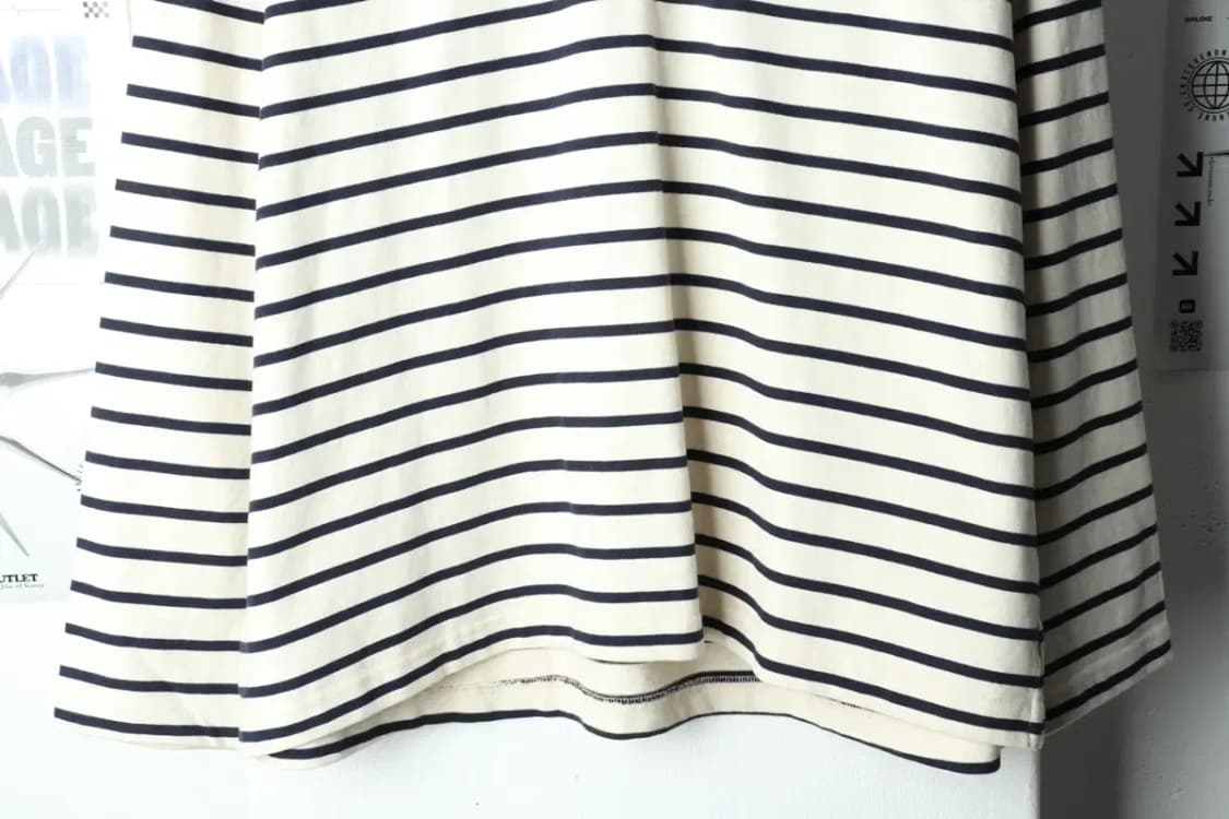 W(F) 코스 카라 긴팔티셔츠 스트라이프 바닐라쉐이크-15B5B 상품이미지4