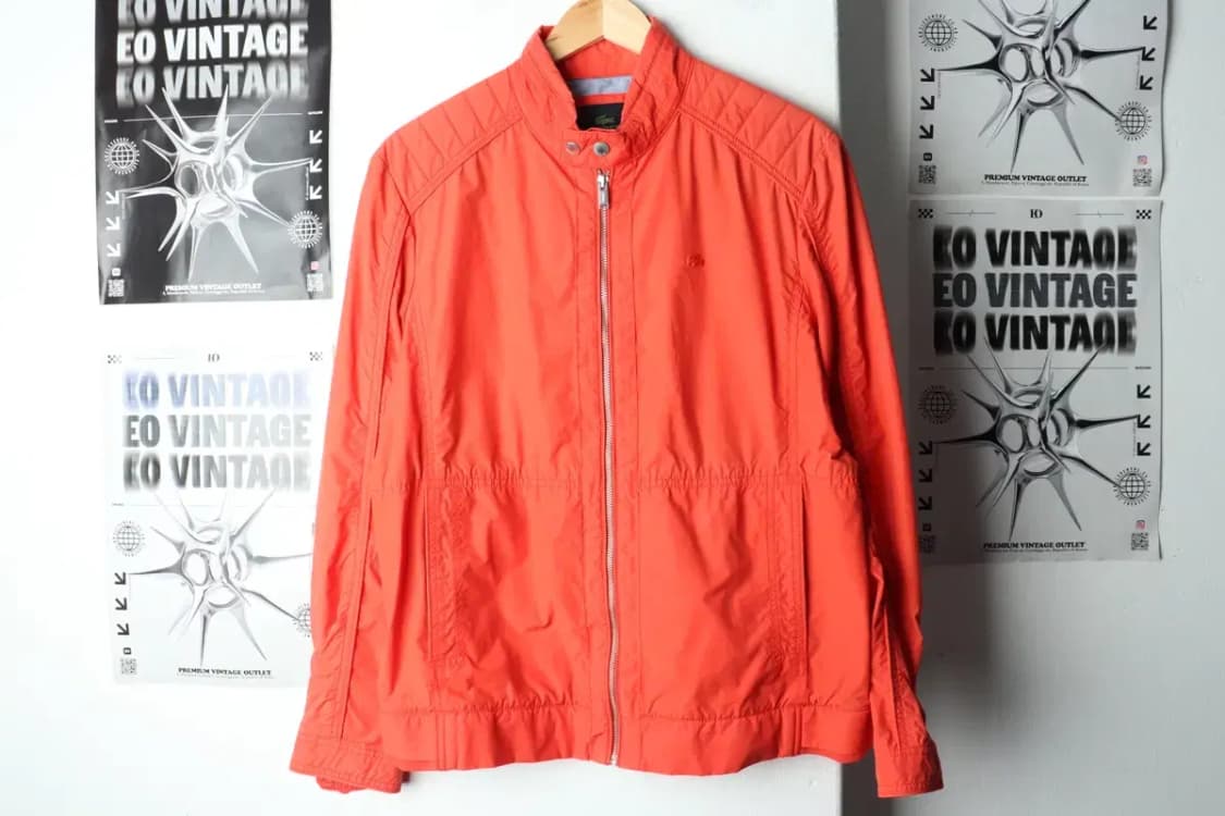 (XL) 라코스테 집업 바람막이 점퍼자켓 주황 올드스쿨-15B5F 상품이미지2