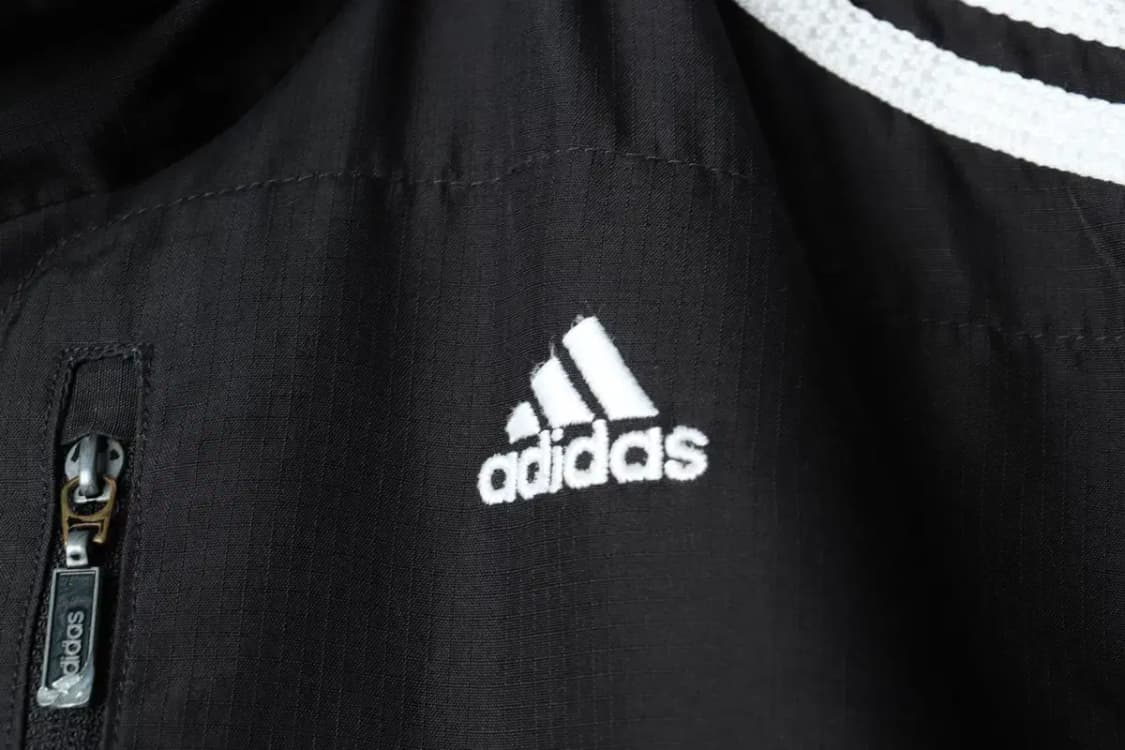 (L) 아디다스 집업 바람막이 점퍼자켓 작은데미지 블랙 누빔-15B60 상품이미지5