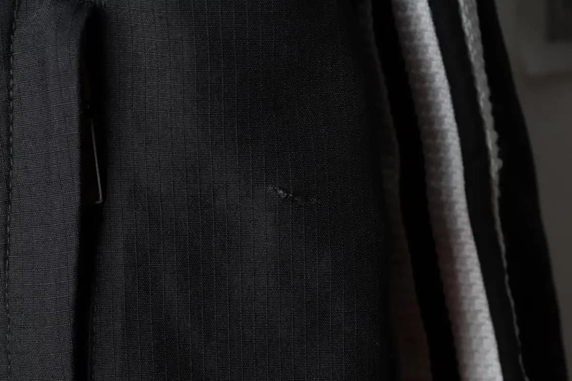 (L) 아디다스 집업 바람막이 점퍼자켓 작은데미지 블랙 누빔-15B60 상품이미지6