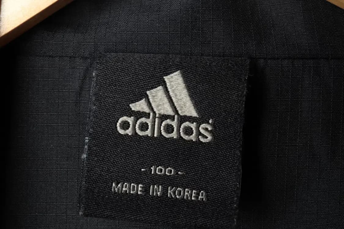 (L) 아디다스 집업 바람막이 점퍼자켓 작은데미지 블랙 누빔-15B60 상품이미지7