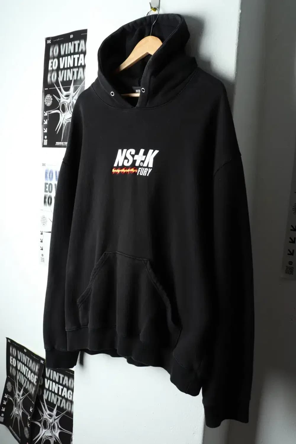 (XL) 네스티킥 후드티셔츠 블랙 기모 올드스쿨-15B64 상품이미지1