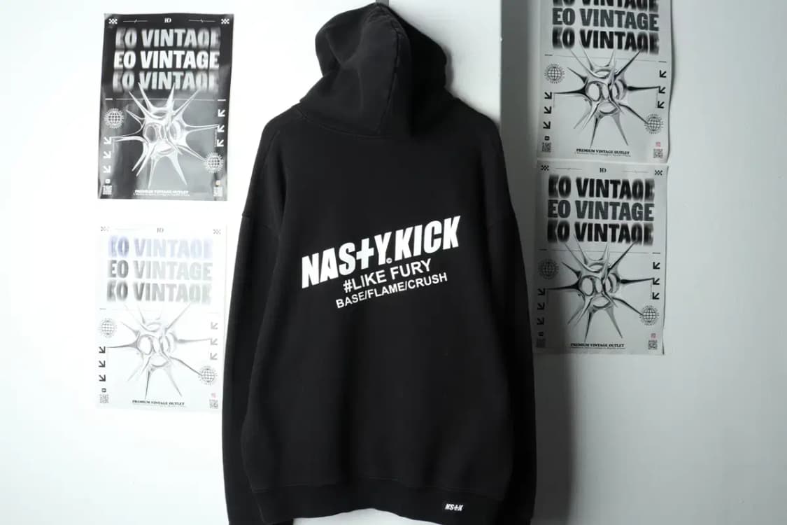 (XL) 네스티킥 후드티셔츠 블랙 기모 올드스쿨-15B64 상품이미지6