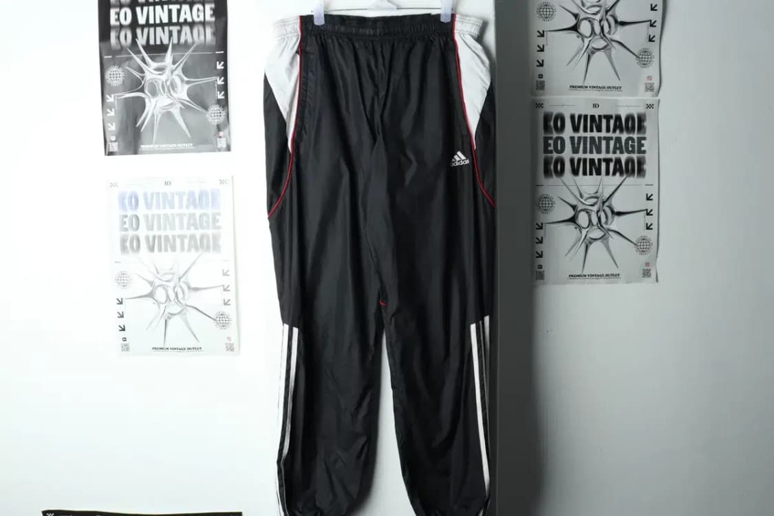 (L-XL) 아디다스 트레이닝복 바지 땀복 블랙 조거 올드스쿨-21E2 상품이미지2