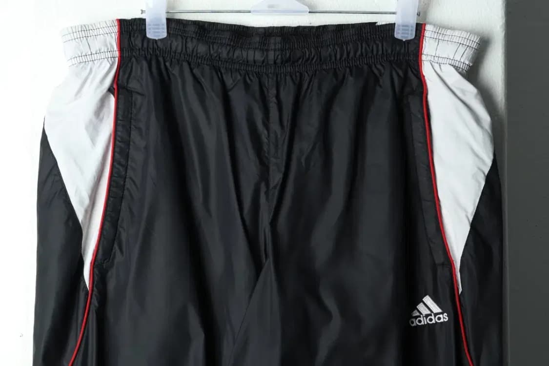 (L-XL) 아디다스 트레이닝복 바지 땀복 블랙 조거 올드스쿨-21E2 상품이미지3