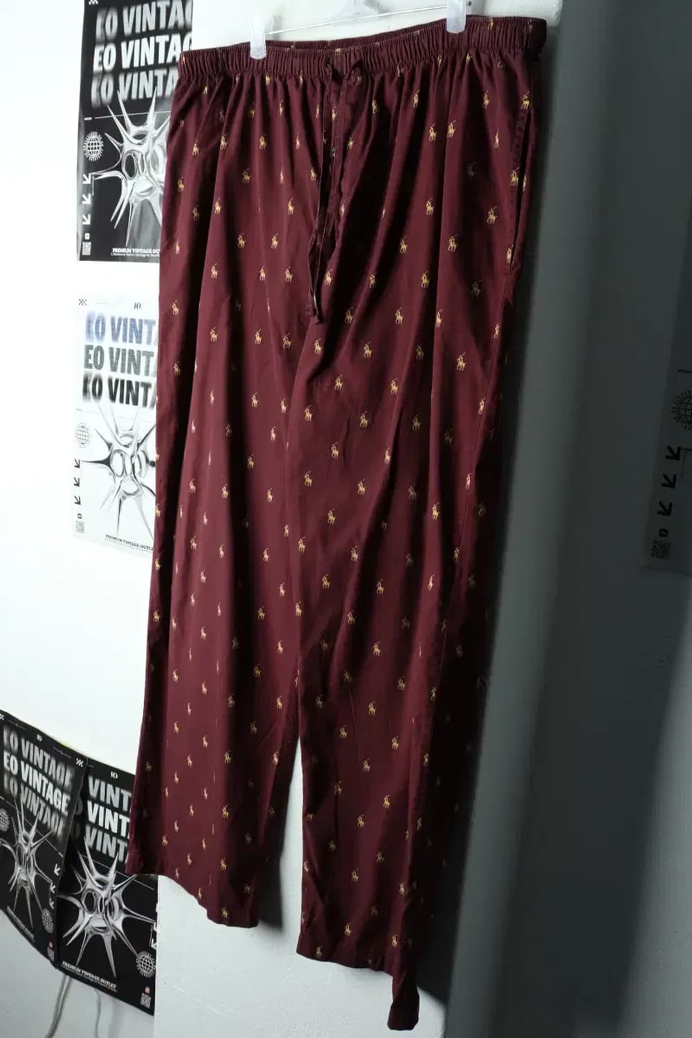 (L-3XL) 폴로 랄프로렌 트레이닝복 바지 빅사이즈 버건디-21FA 상품이미지1