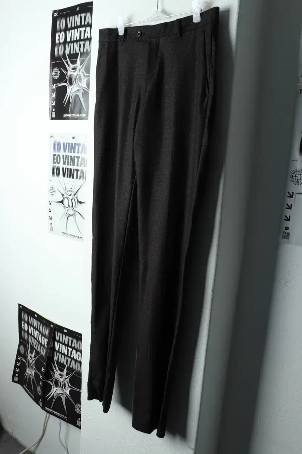 (S-M) 본 면바지 팬츠 새상품 브라운 울 기모-2212 상품이미지1