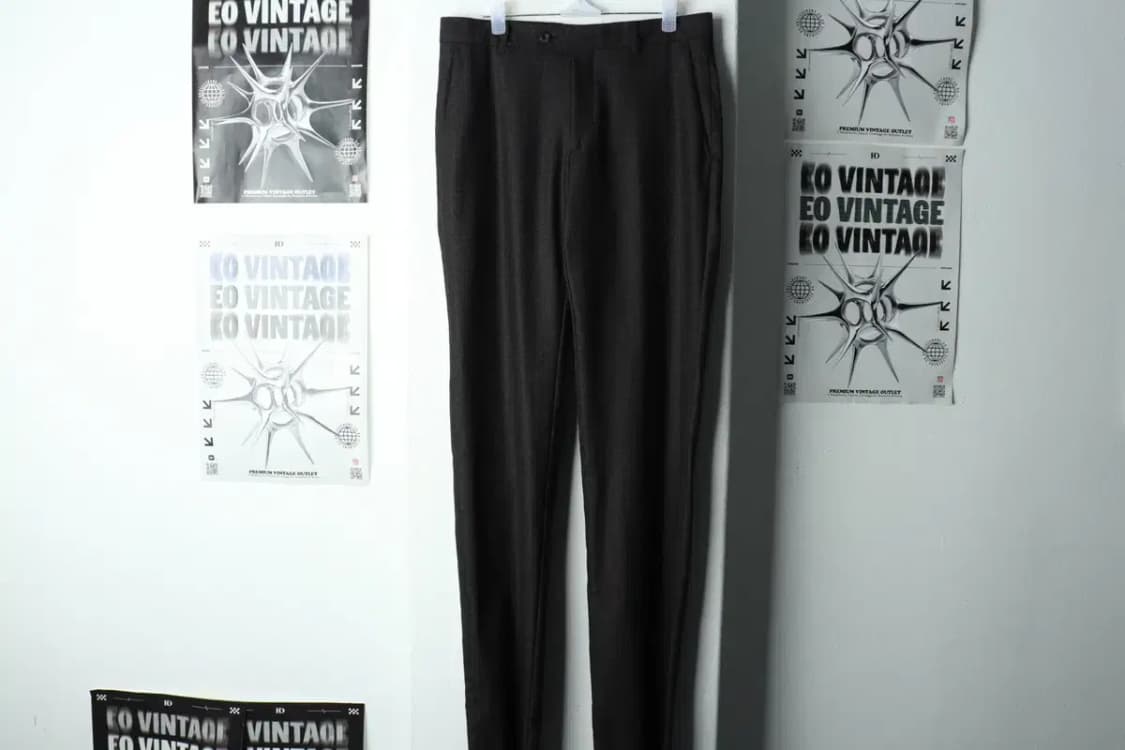 (S-M) 본 면바지 팬츠 새상품 브라운 울 기모-2212 상품이미지2