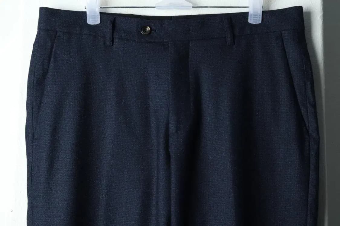 (M-L) 본 면바지 팬츠 새상품 네이비 울 기모-2214 상품이미지3