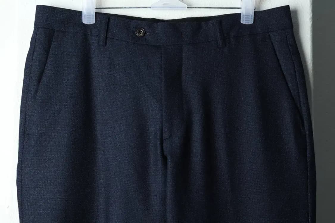 (M-L) 브랜드빈티지 면바지 팬츠 본 새상품 네이비 울-221A 상품이미지3